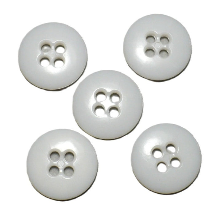 27L White Four Hole Trouser Buttons