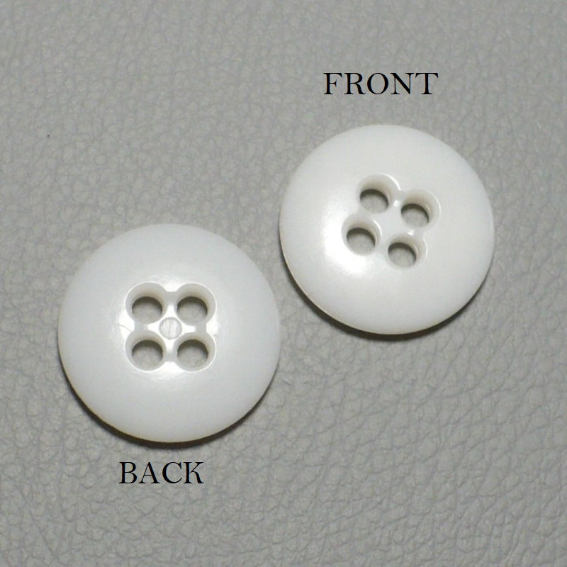 27L White Four Hole Trouser Buttons