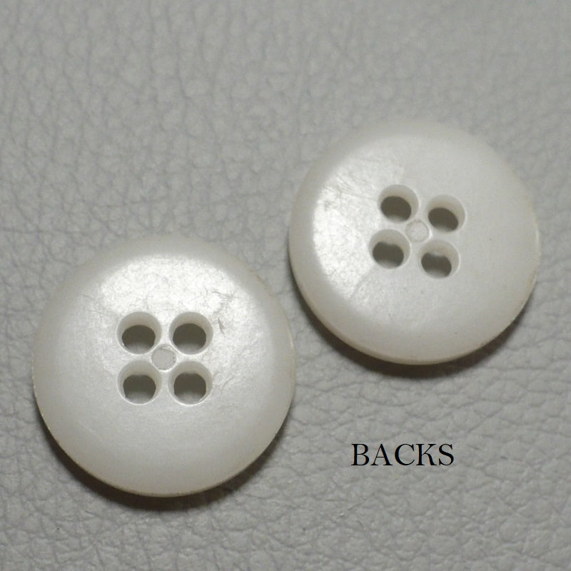 22L Four Hole White Casein Buttons