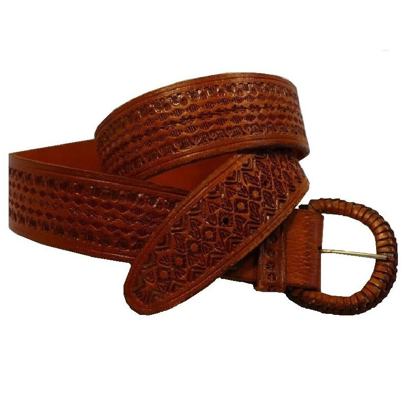 1970s Vintage Tooled Leather Belt.