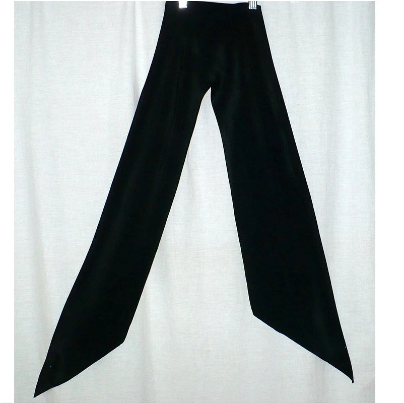 1960s Vintage Wide Black Taffeta Sash.