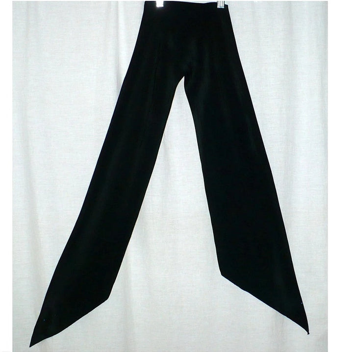 1960s Vintage Wide Black Taffeta Sash.