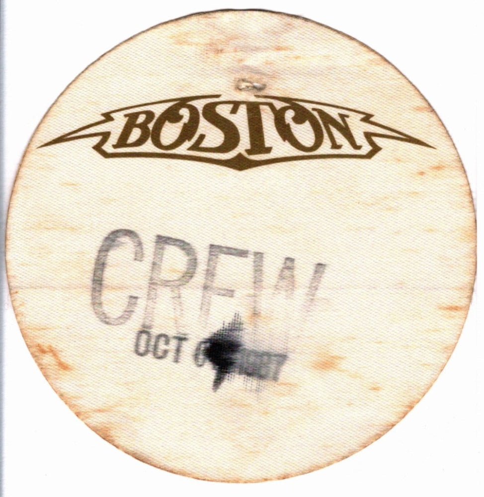 Boston Third Stage Tour Vintage Crew Pass 1987.
