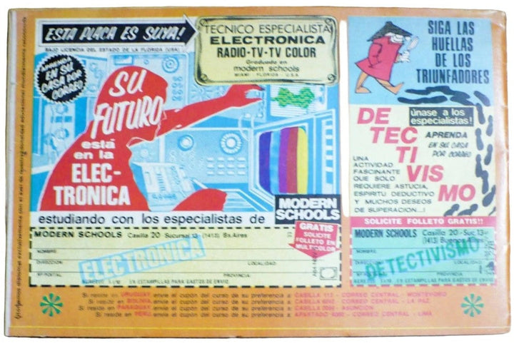 Las Aventuras de Patoruzú, Vintage Argentine Comic Book, Spanish, 1984, back cover.