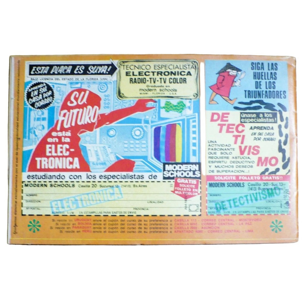 Las Aventuras de Patoruzú, Vintage Argentine Comic Book, Spanish, 1984, back cover.