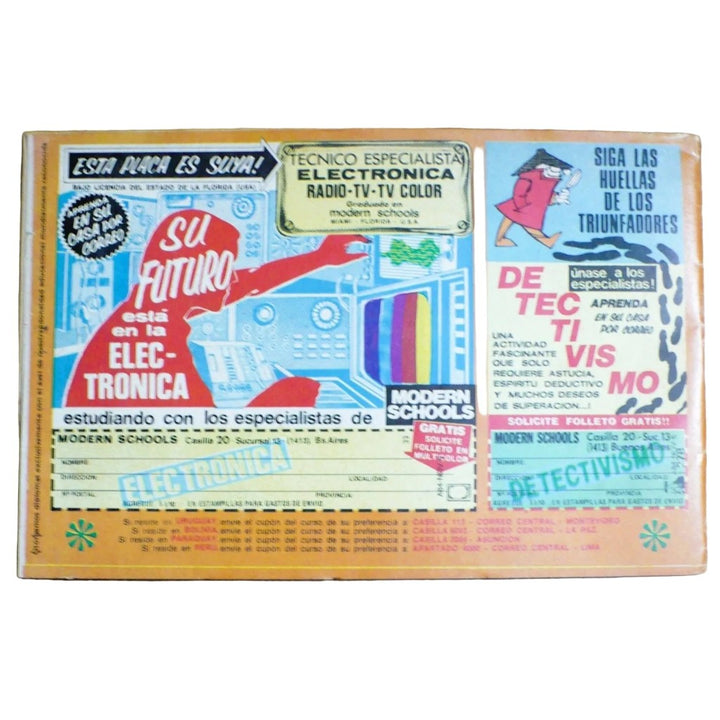 Las Aventuras de Patoruzú, Vintage Argentine Comic Book, Spanish, 1984, back cover.