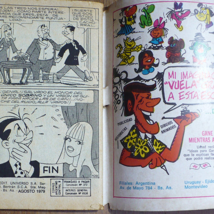 Locuras de Cañones El Benefactor by Dante Quinterno, 1979.