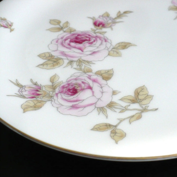 1970s Vintage Off Center Roses Salad Plate China Johann Haviland Replacement 7.5 inches