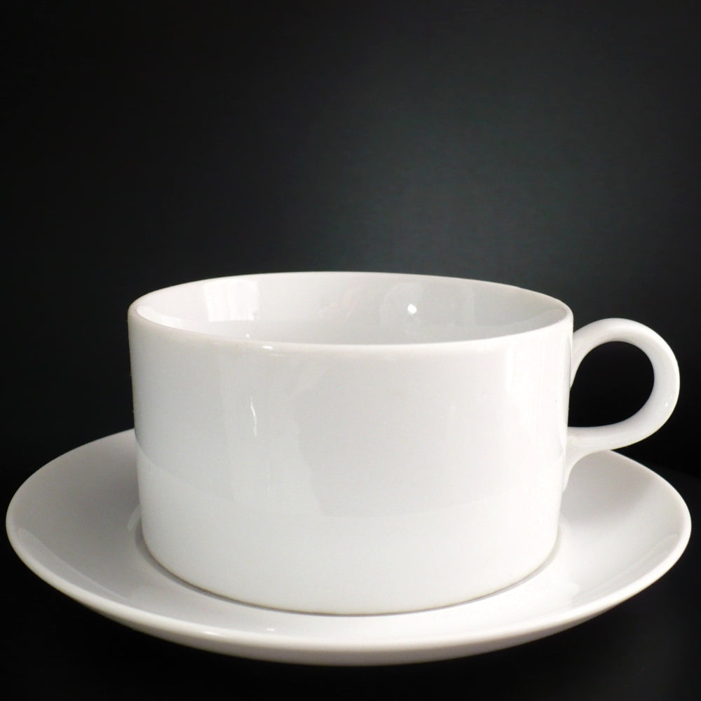 LaGardo Tackett 1960s Airline Flat Cup & Saucer Set, Schmid Porcelain.