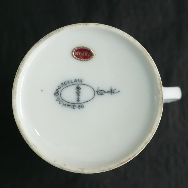 1960 Lagardo Tackett for Schmid Flat Demitasse Cup & Saucer White Porcelain