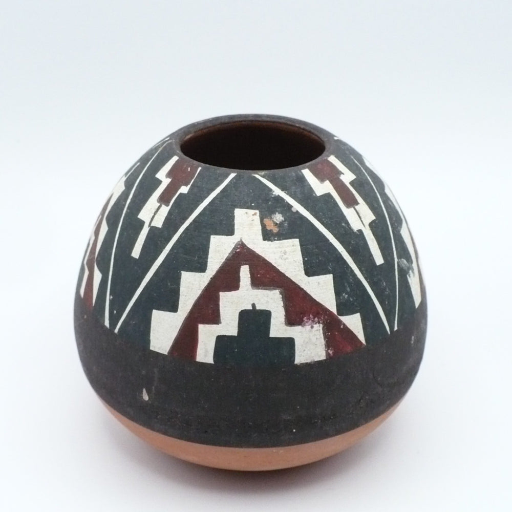 Mid-Century Diaguita Style Ceramic Seed Pot, Handcrafted South American Tribal Pottery.