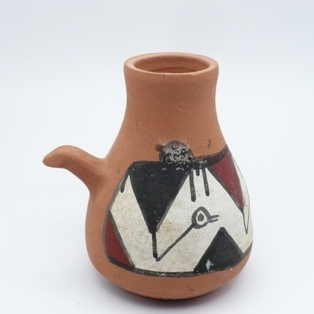 Mid-Century Diaguita-Style Ceramic Vase, Handcrafted Chilean Folk Art Vase,