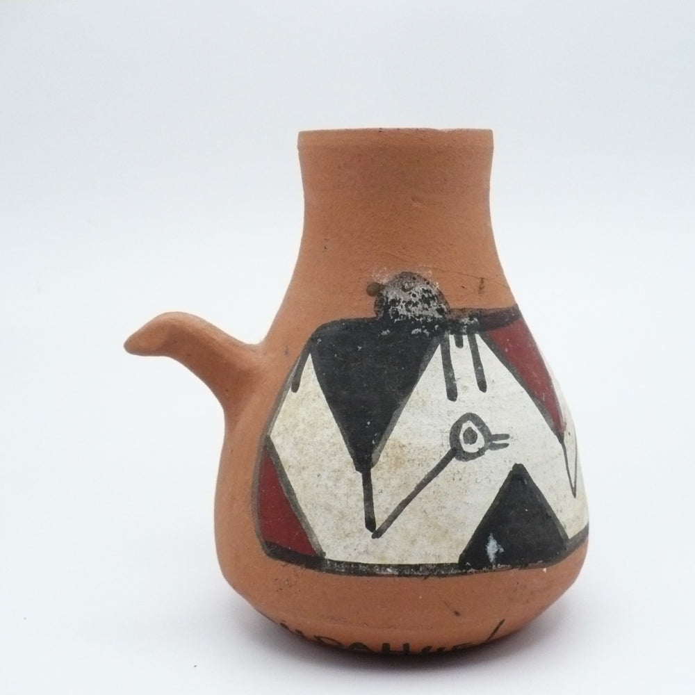 Mid-Century Diaguita-Style Ceramic Vase, Handcrafted Chilean Folk Art Vase,
