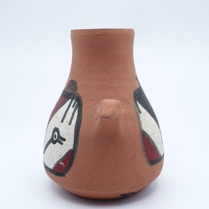 Mid-Century Diaguita-Style Ceramic Vase, Handcrafted Chilean Folk Art Vase,