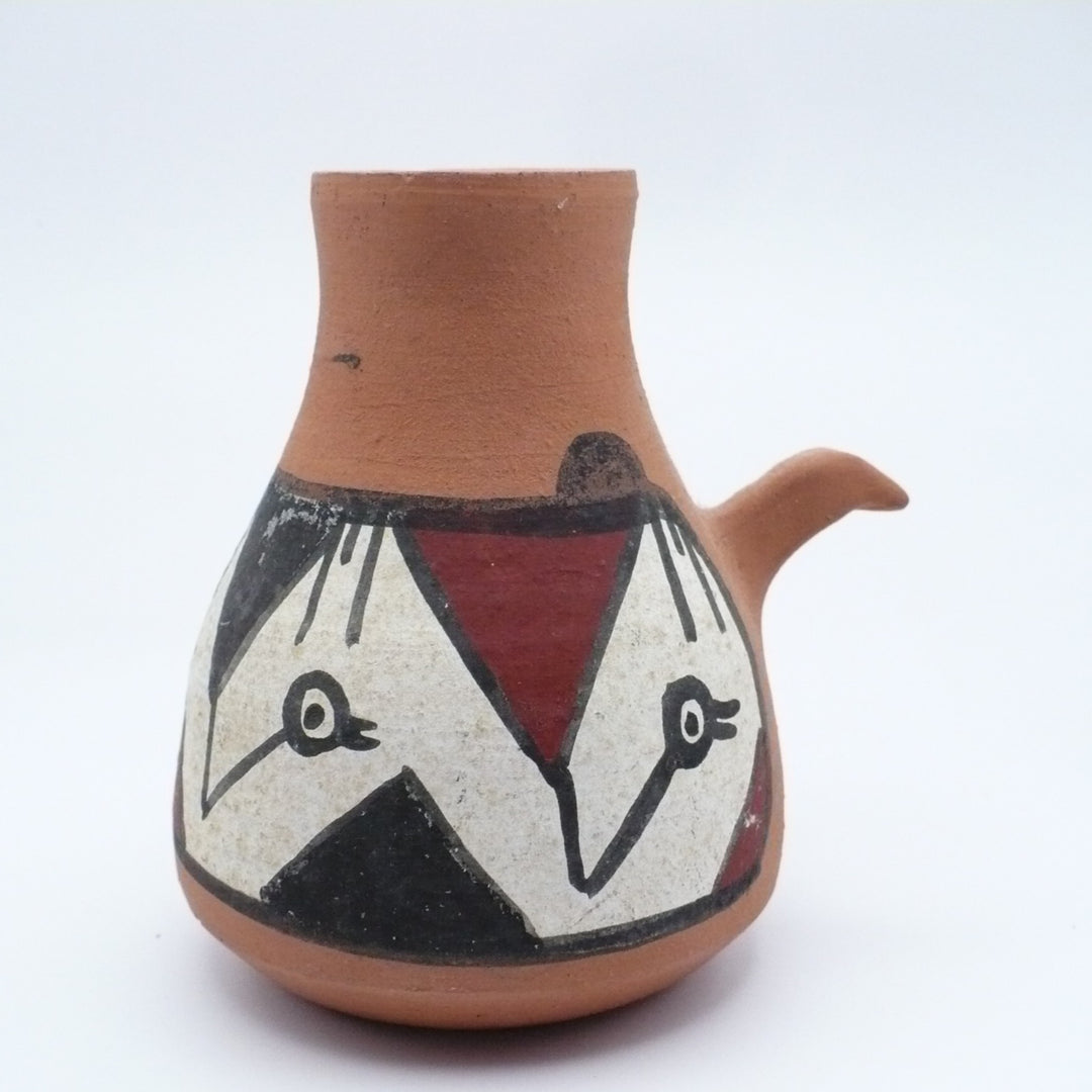 Mid-Century Diaguita-Style Ceramic Vase, Handcrafted Chilean Folk Art Vase.
