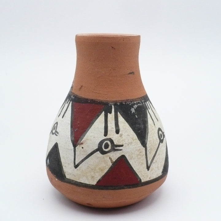 Mid-Century Diaguita-Style Ceramic Vase, Handcrafted Chilean Folk Art Vase.