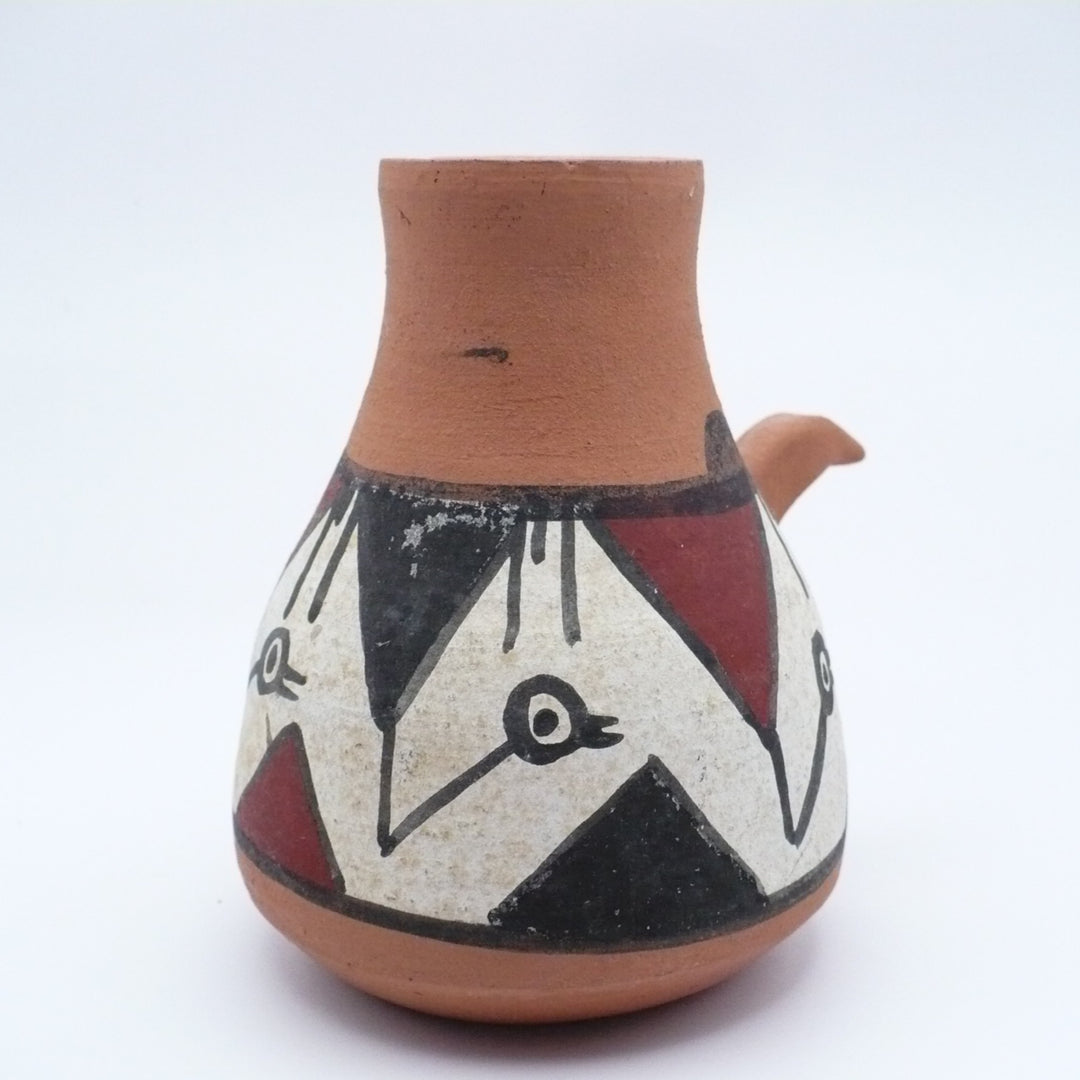 Mid-Century Diaguita-Style Ceramic Vase, Handcrafted Chilean Folk Art Vase.
