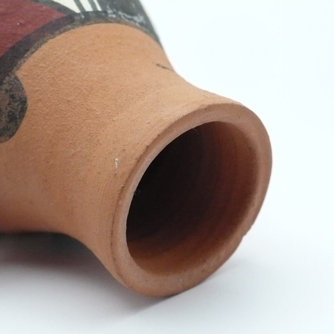 Mid-Century Diaguita-Style Ceramic Vase, Handcrafted Chilean Folk Art Vase.