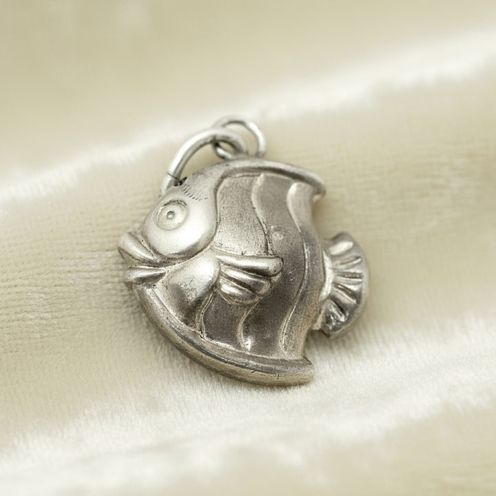 1960s Vintage Sterling Silver Angelfish Charm or Pendant Industria Argentina.
