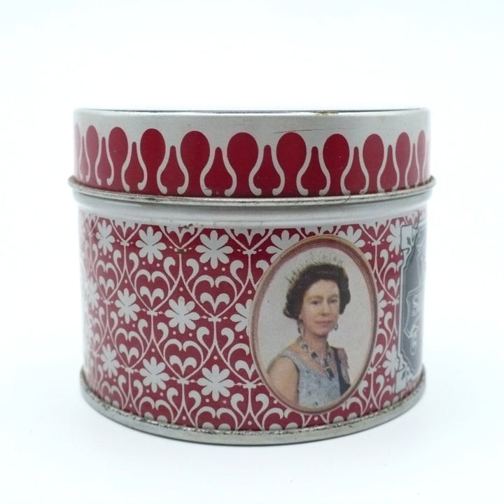 1977 Queen Elizabeth II Silver Jubilee Lithograph Match Tin, Vintage Souvenir.