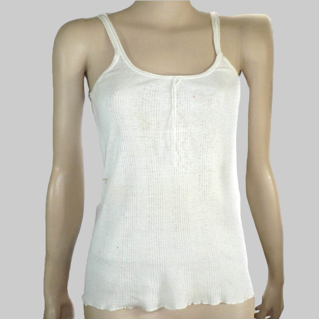 1930s Great Depression Vanta Vestee, front view on mannequin.