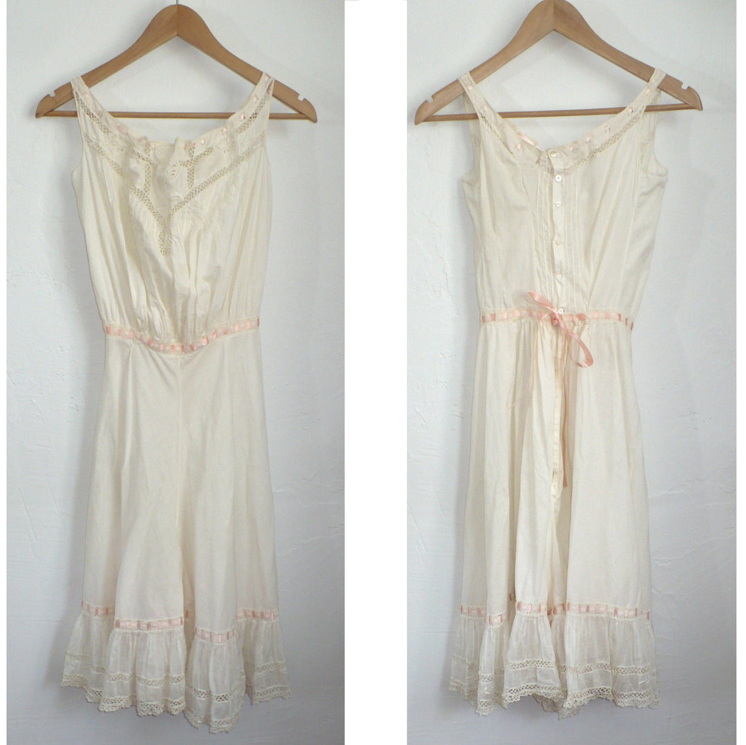 Edwardian Lace Combination Corset Cover & Drawers .