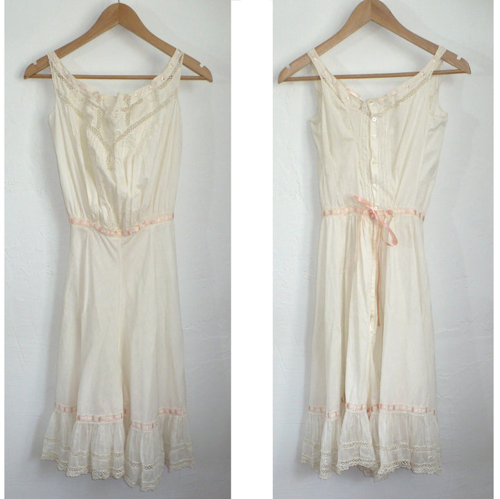 Edwardian Lace Combination Corset Cover & Drawers .