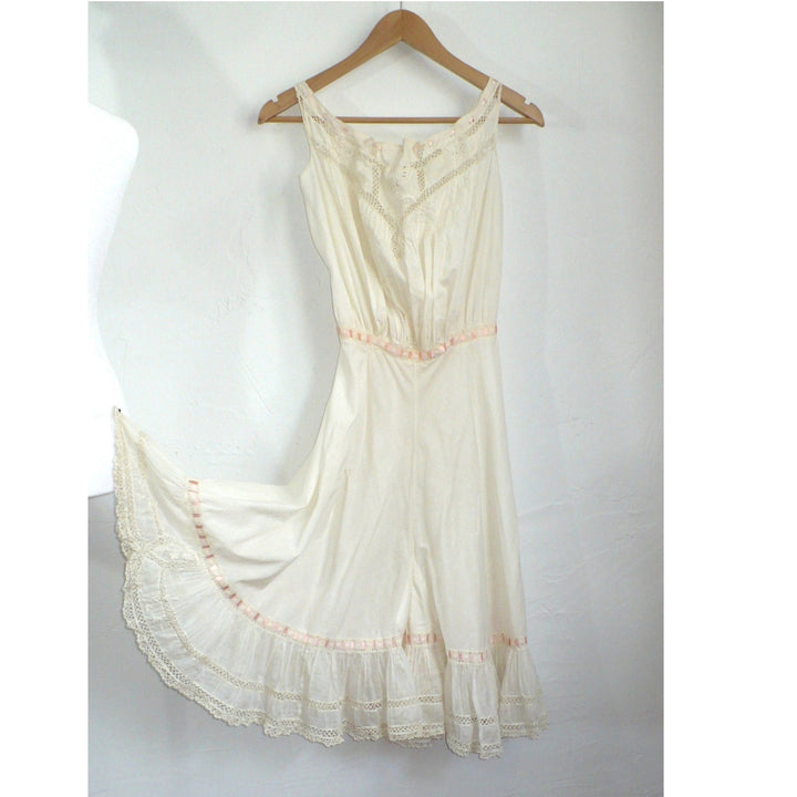 Edwardian Lace Combination Corset Cover & Drawers .