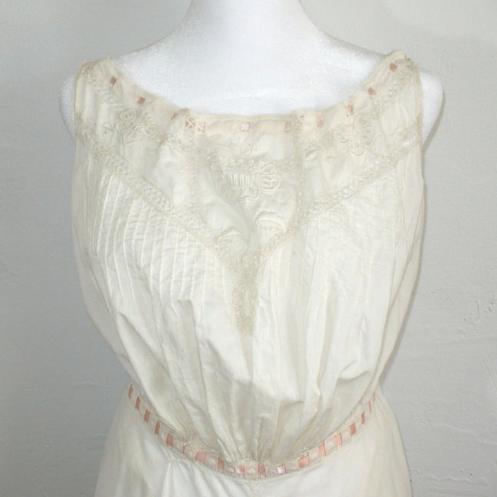 Edwardian Lace Combination Corset Cover & Drawers .