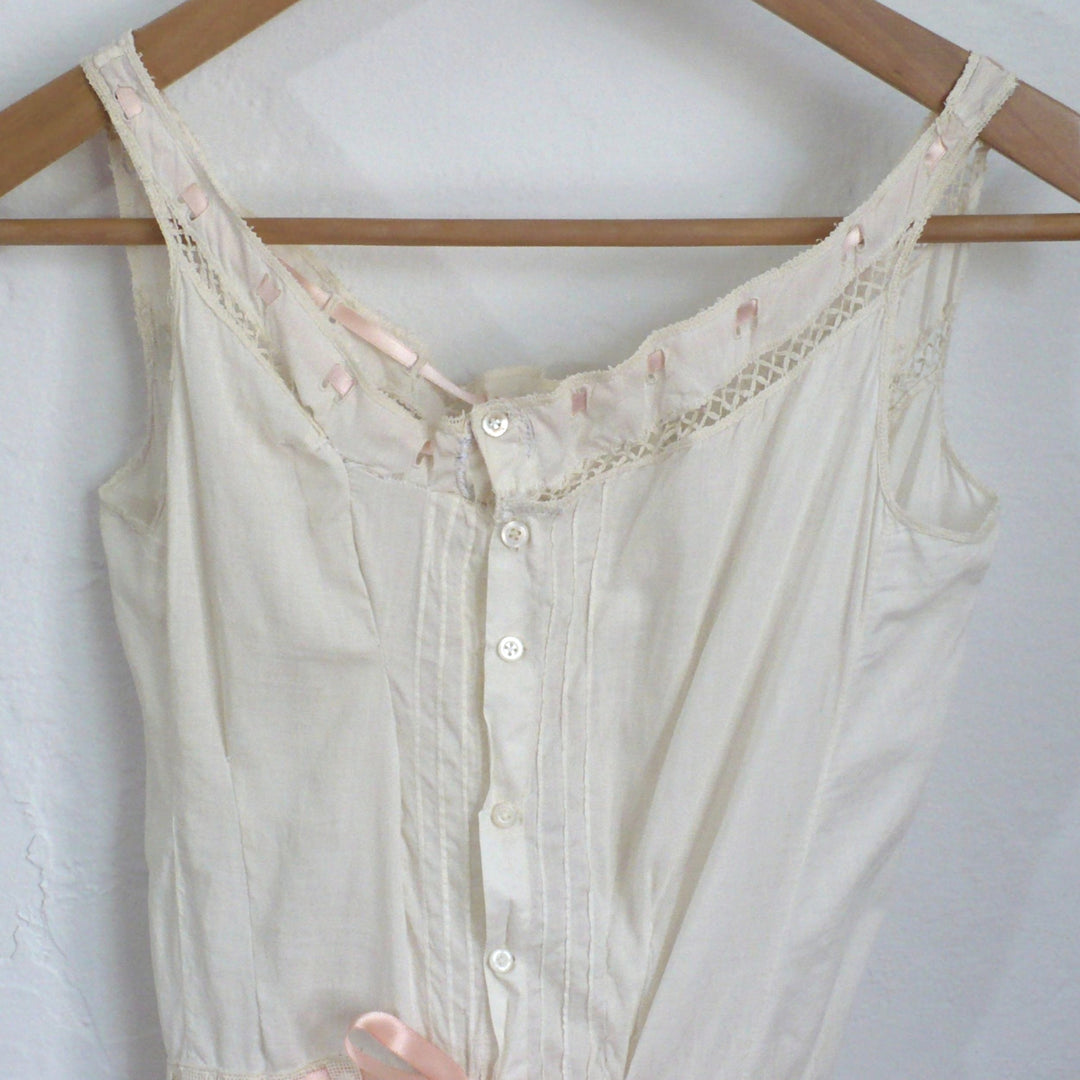 Edwardian Lace Combination Corset Cover & Drawers .