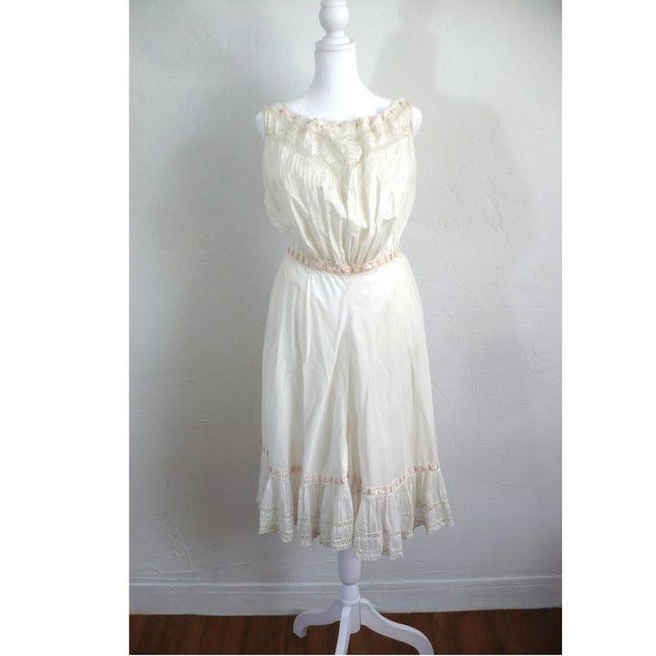 Edwardian Lace Combination Corset Cover & Drawers .