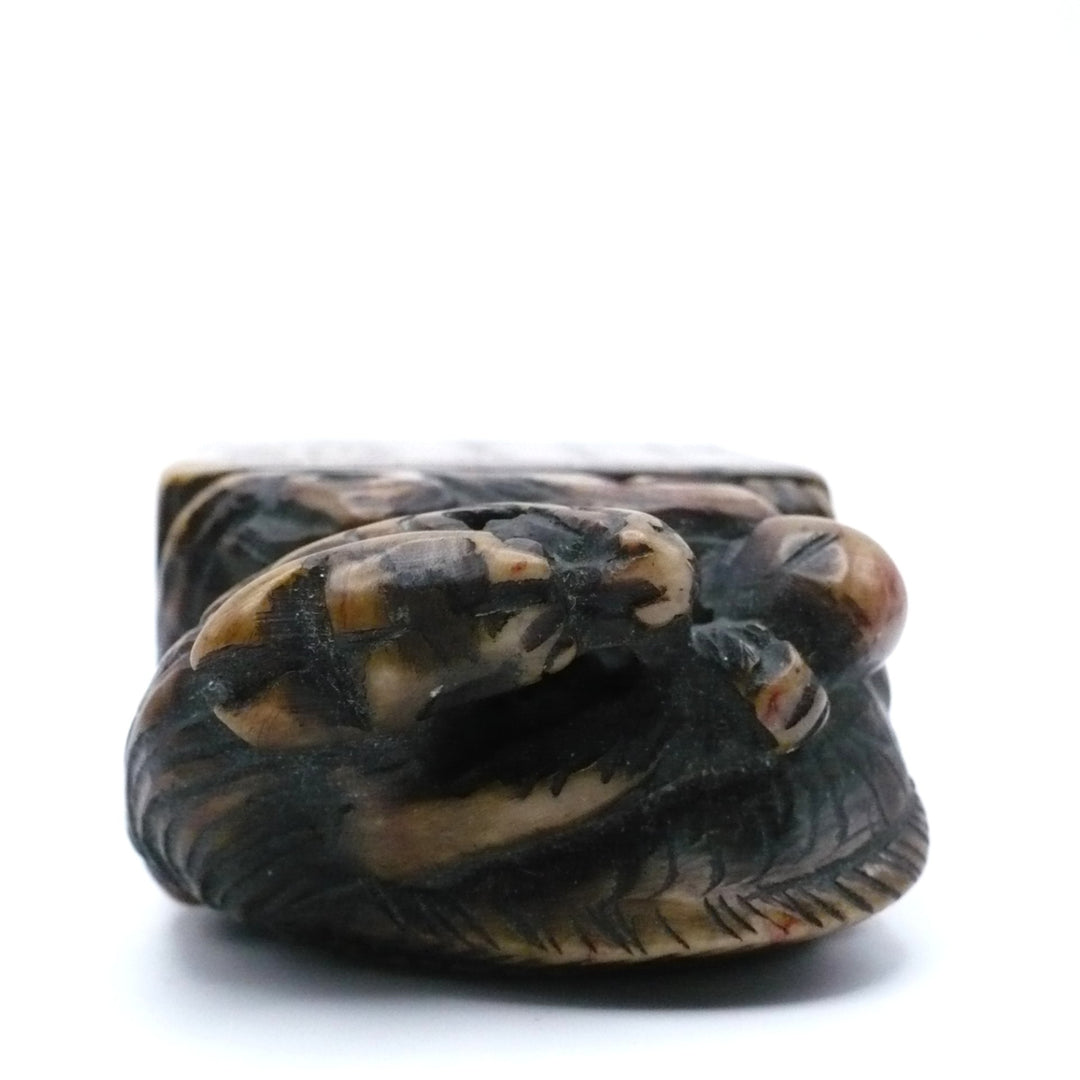 1853 Qing Dynasty Shoushan Stone Seal w/ Dragon Finial Chinese Scholar’s Stamp.