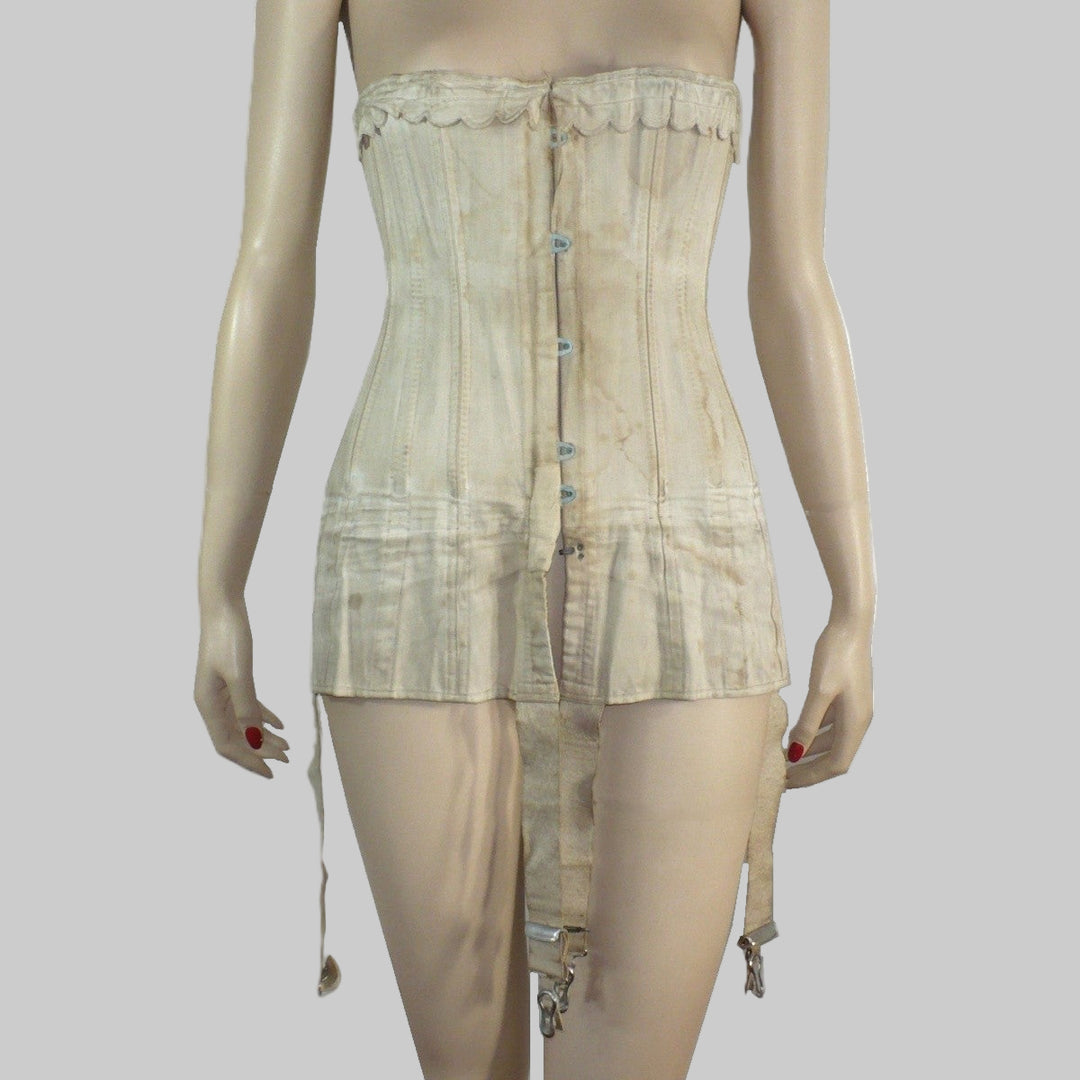 Mannequin wearing an Edwardian corset.