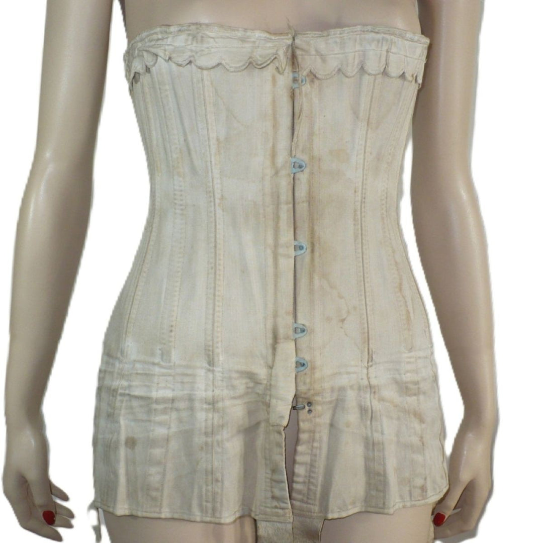 Mannequin wearing an Edwardian corset.