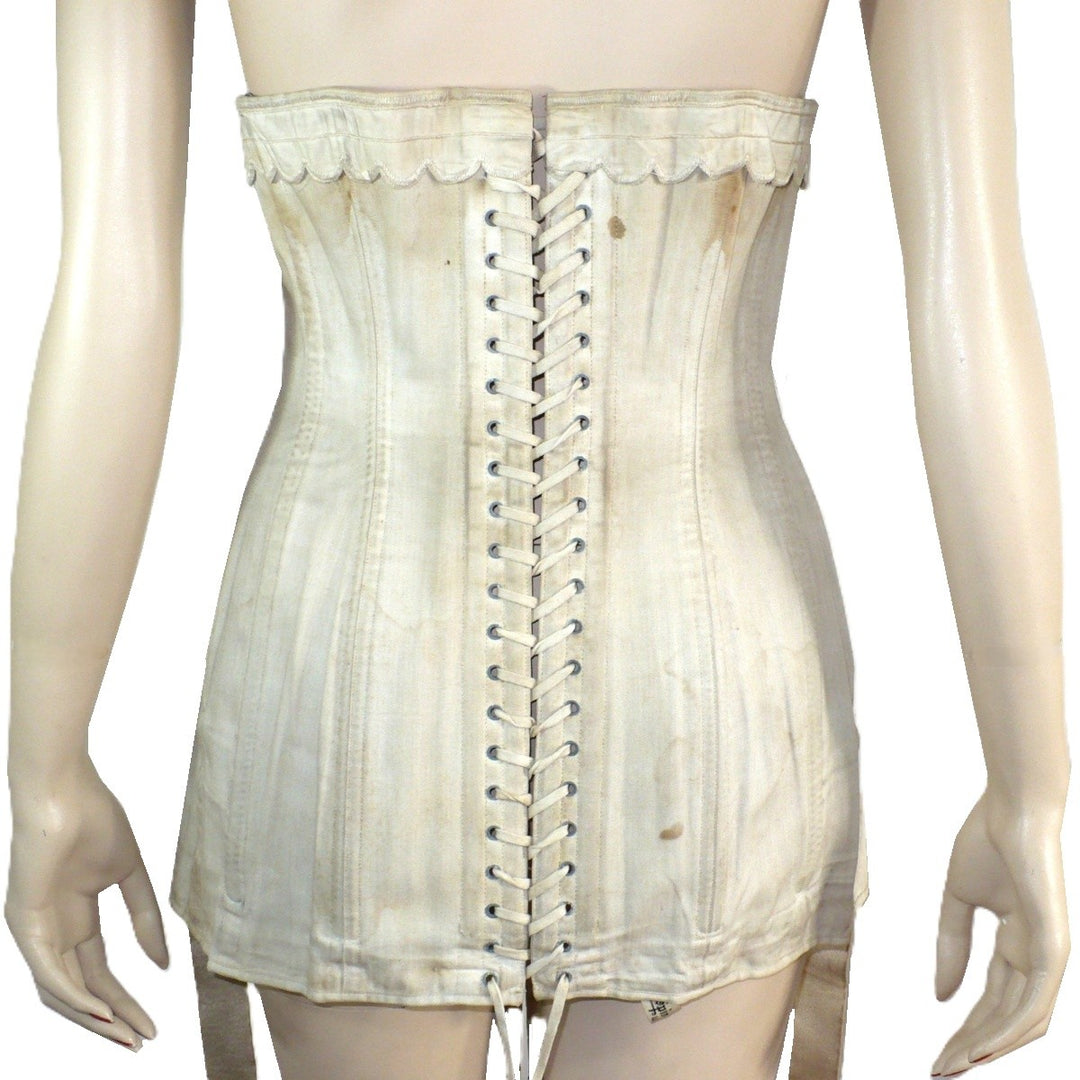 Mannequin wearing an Edwardian corset.