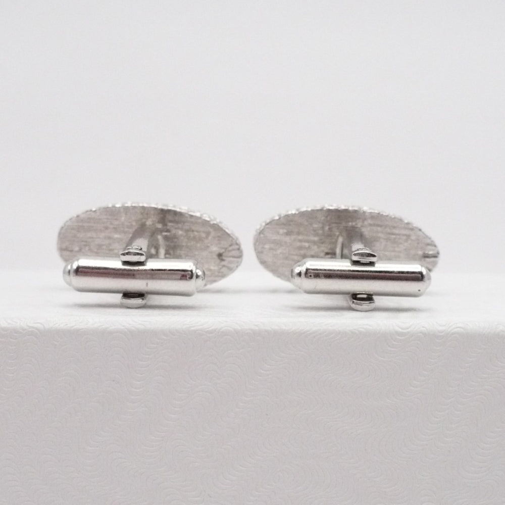 Ocean’s Edge Cufflinks Men's Vintage Jewelry Blue Crystal Accents