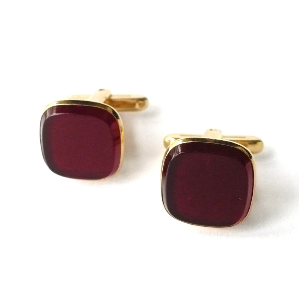 Vintage sleek red cufflinks.