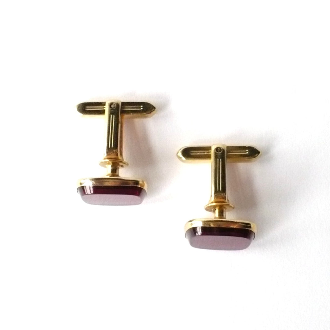 Vintage sleek red cufflinks.