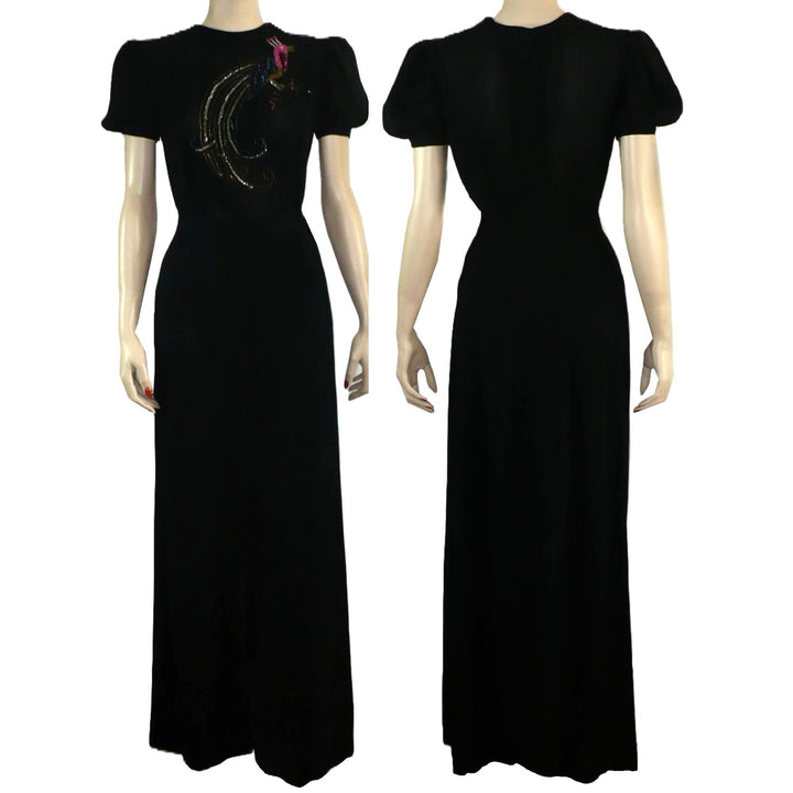 1940s Bird of Paradise Evening Ensemble.