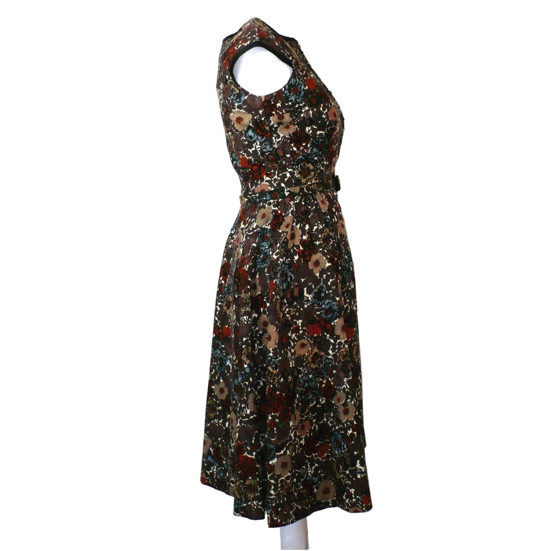 1960s Vintage Shannon Rodgers Day Dress, side view, on dress form.