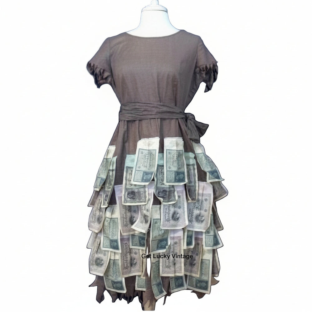 1920s Post WW1 German Hyperinflation Money Dress.