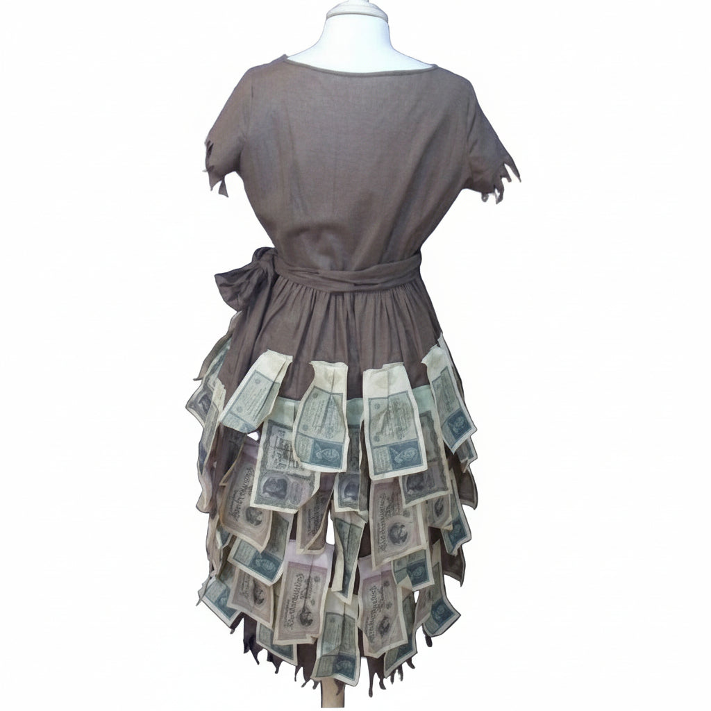 1920s Post WW1 German Hyperinflation Money Dress.