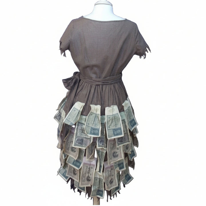 1920s Post WW1 German Hyperinflation Money Dress.