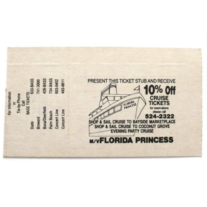 David Lee Roth Skyscraper Tour Dress Rehearsal Ticket 1988