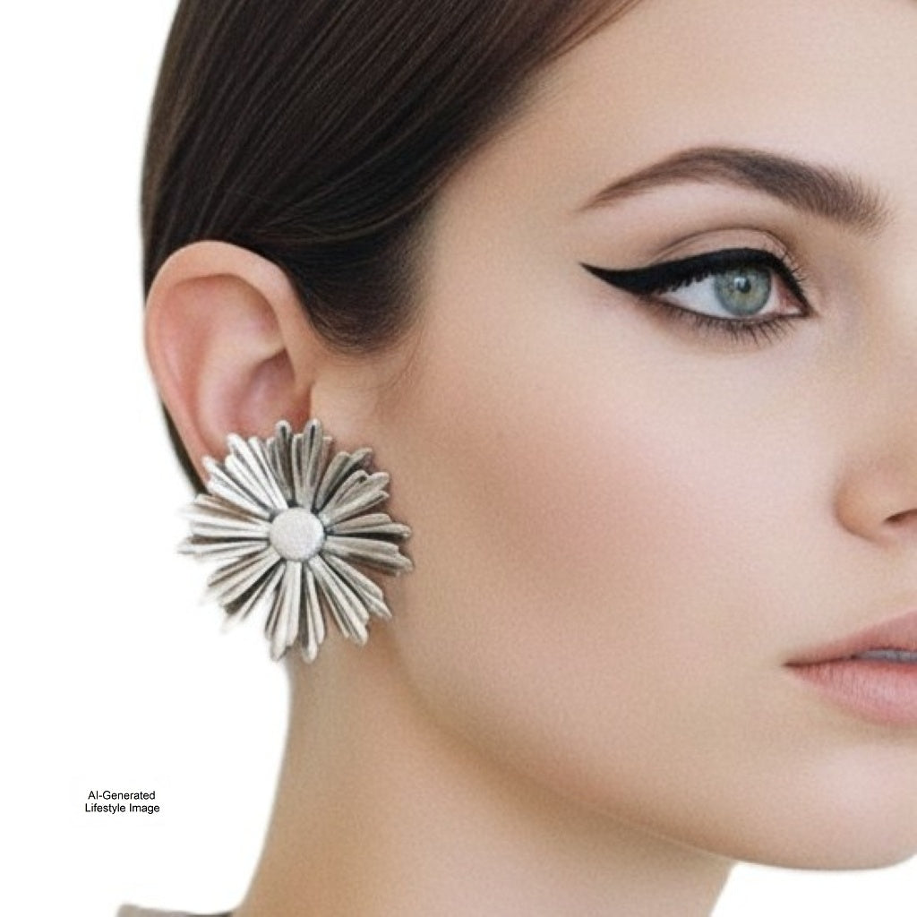 1969 Vintage Flower Power Fashion Earrings by Sarah Coventry