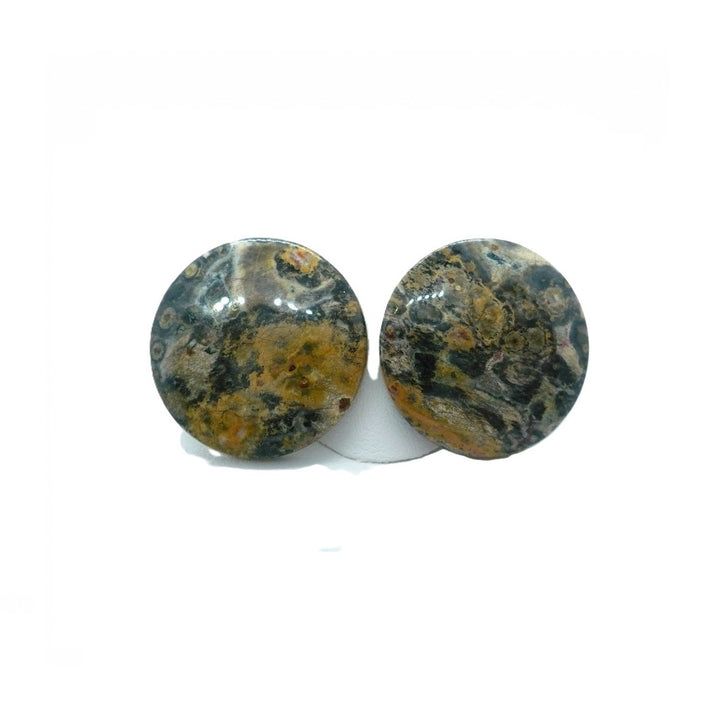 1980s Vintage Ocean Jasper Clip-On Earrings