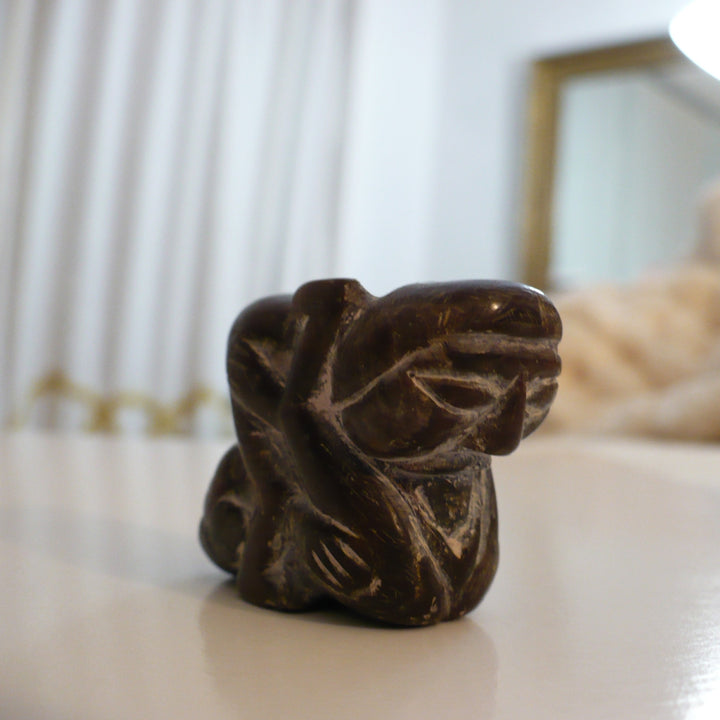 1970s Erotic Mexican Folk Art Carving, rotating view .