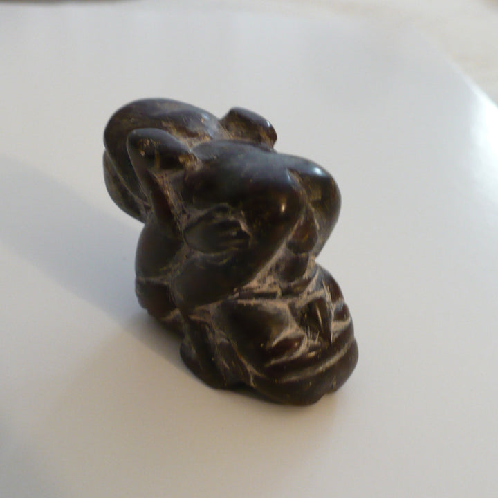 1970s Erotic Mexican Folk Art Carving, rotating view 6.