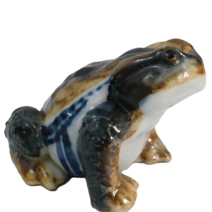 1970s Vintage Porcelain Frog or Toad Figurine by Otagiri Japan