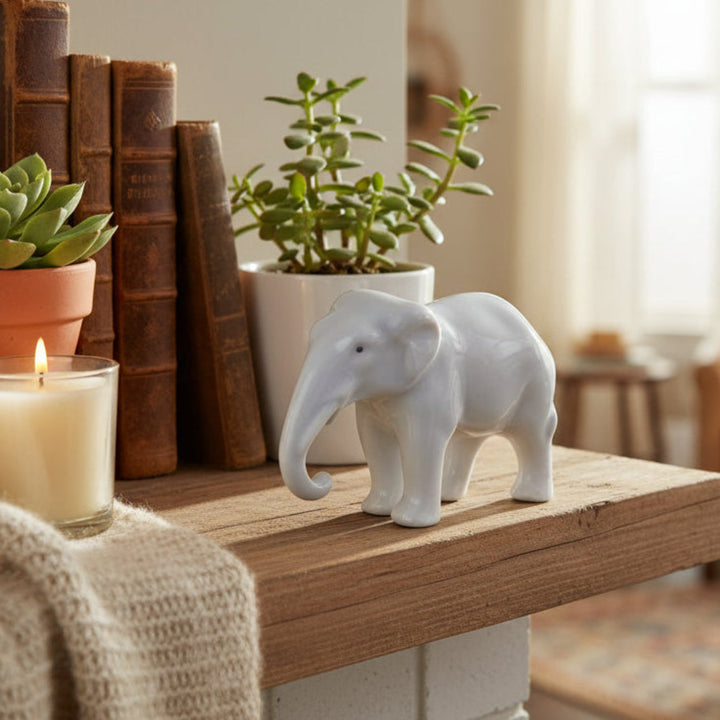 1930s Miniature Pfeffer Porcelain Elephant Figurine